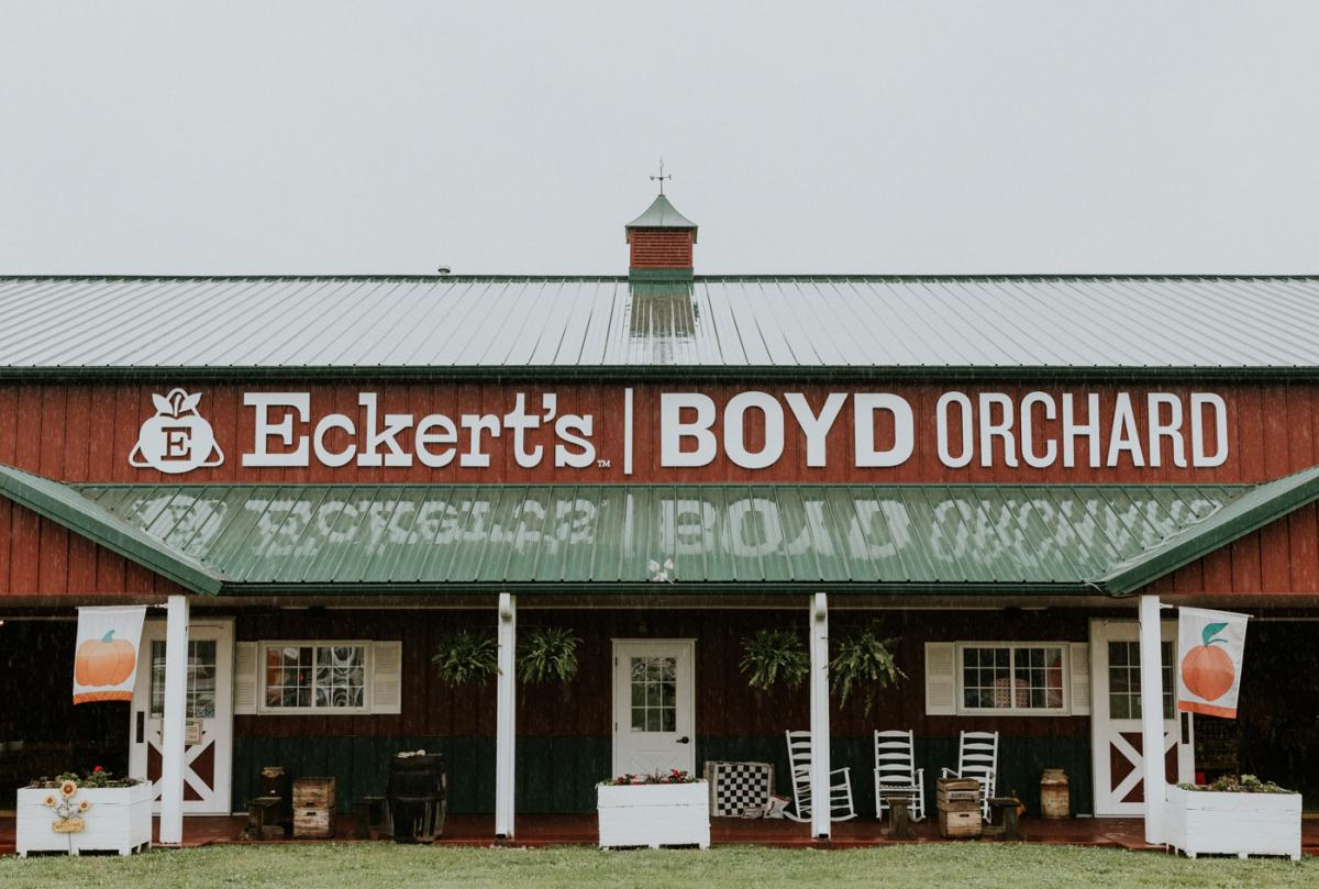 Eckert’s Boyd Orchard entrance.