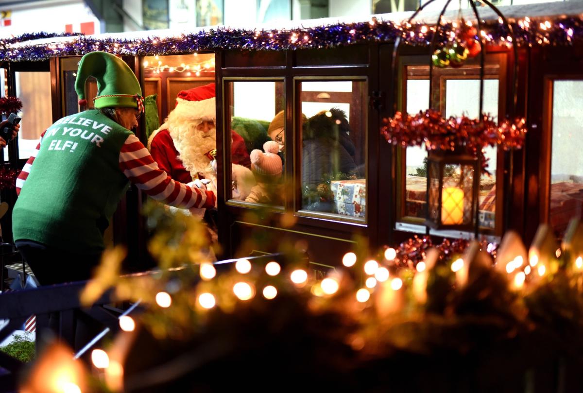 Santa on railway at Christmas at Exbury Gardens - What's On
