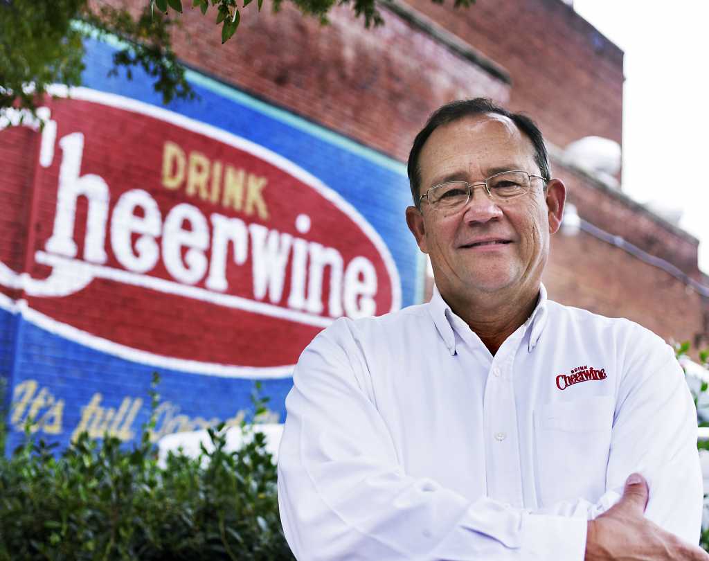 Cheerwine sign painted on building