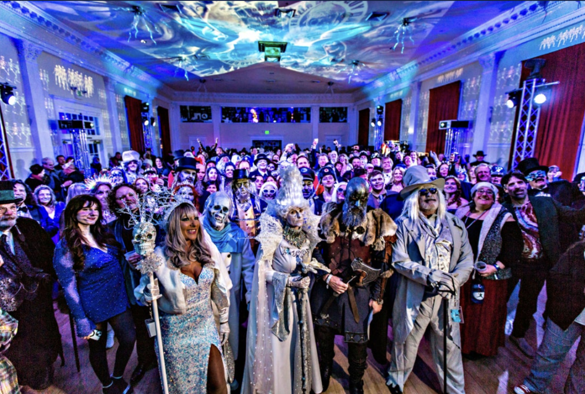 royal blue ball attendees