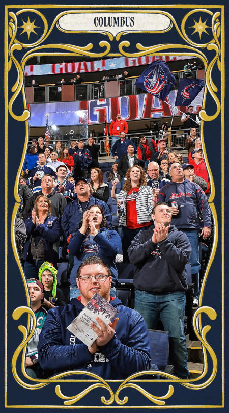Blue Jackets Tarot Card