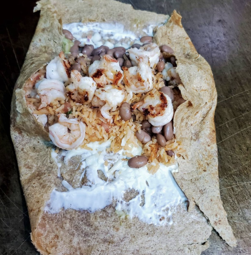 Tacos Mi Rancho Shrimp Burrito