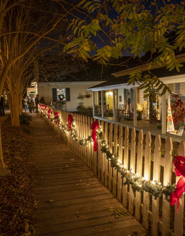 Holiday decor in Gold Hill