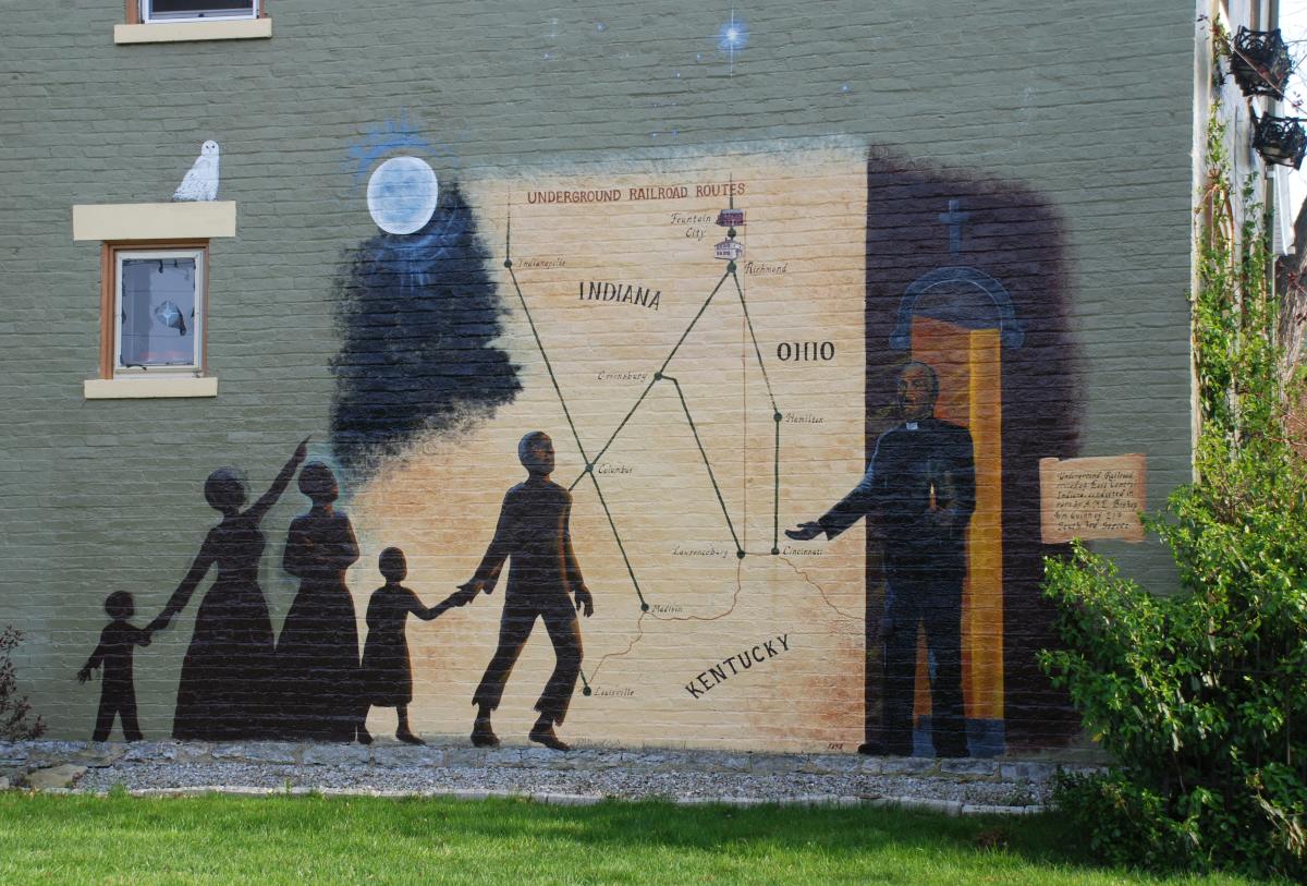 Wayne County Underground Railroad mural