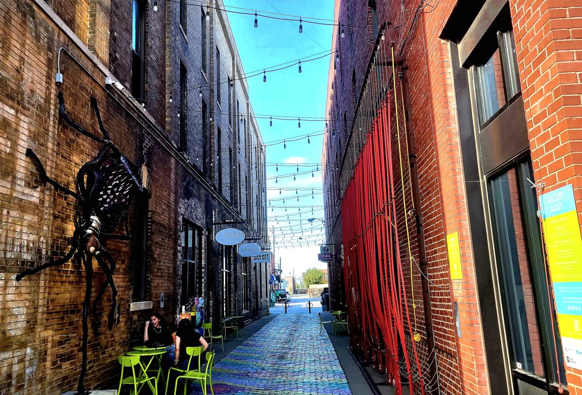 Gallery Alley features colorful artwork