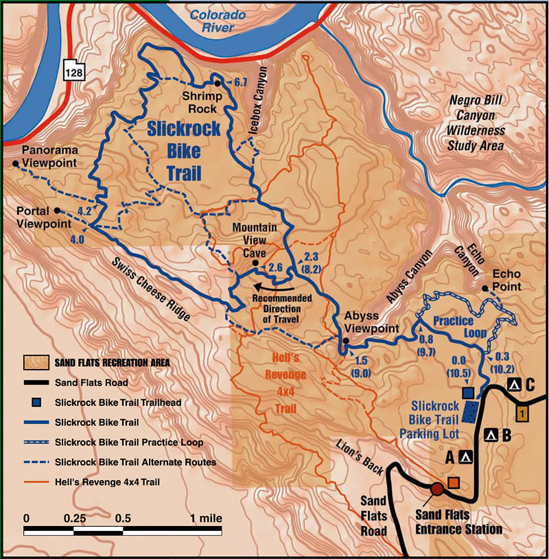 Sand Flats Recreation Area trail map