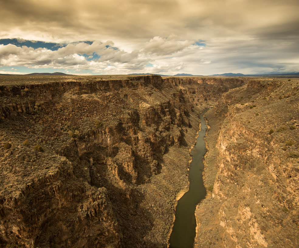Aerial view of the Rio Grande Gorge in northern New Mexico