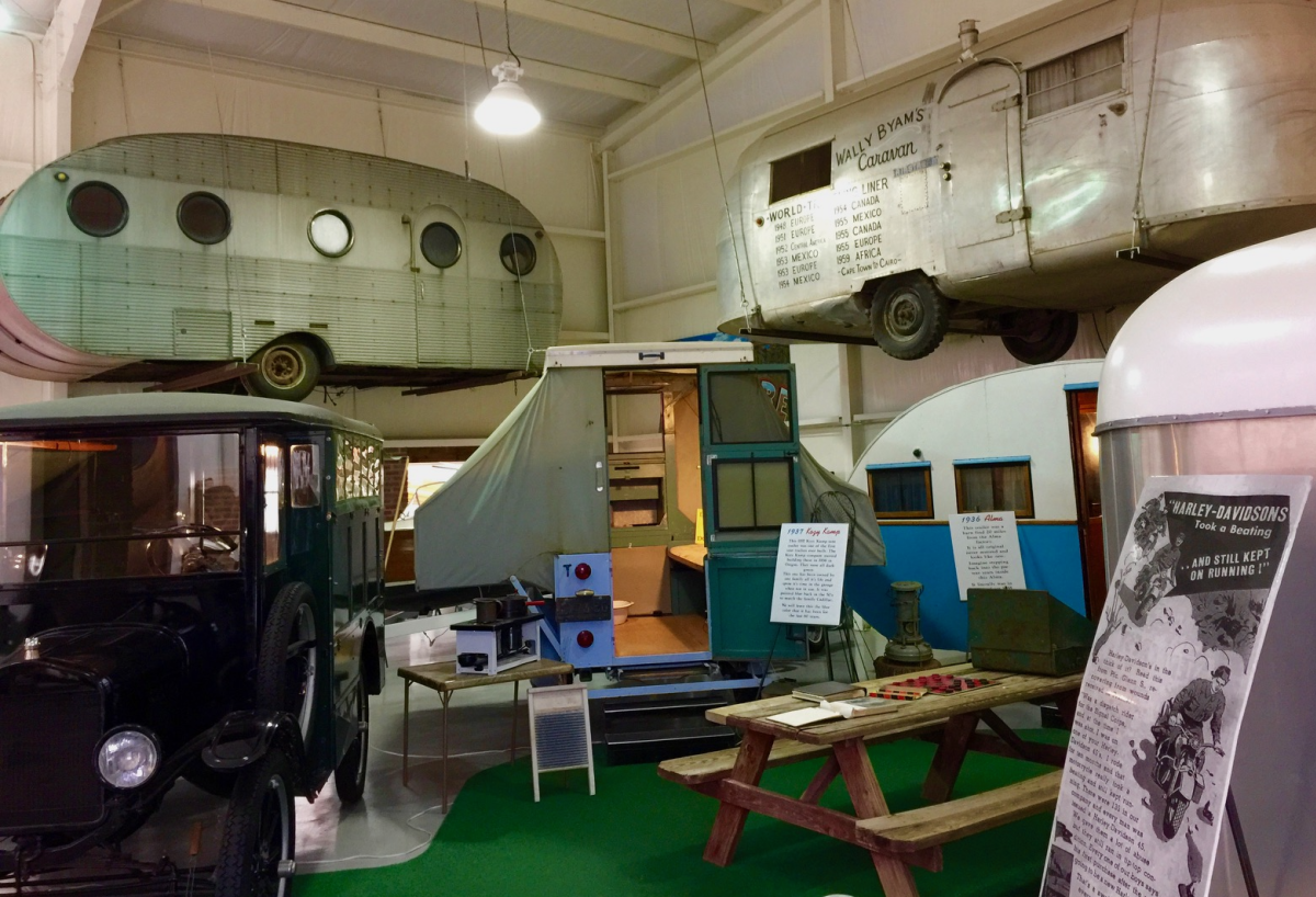 antique RVs displayed at Jack Sisemore's RV Museum