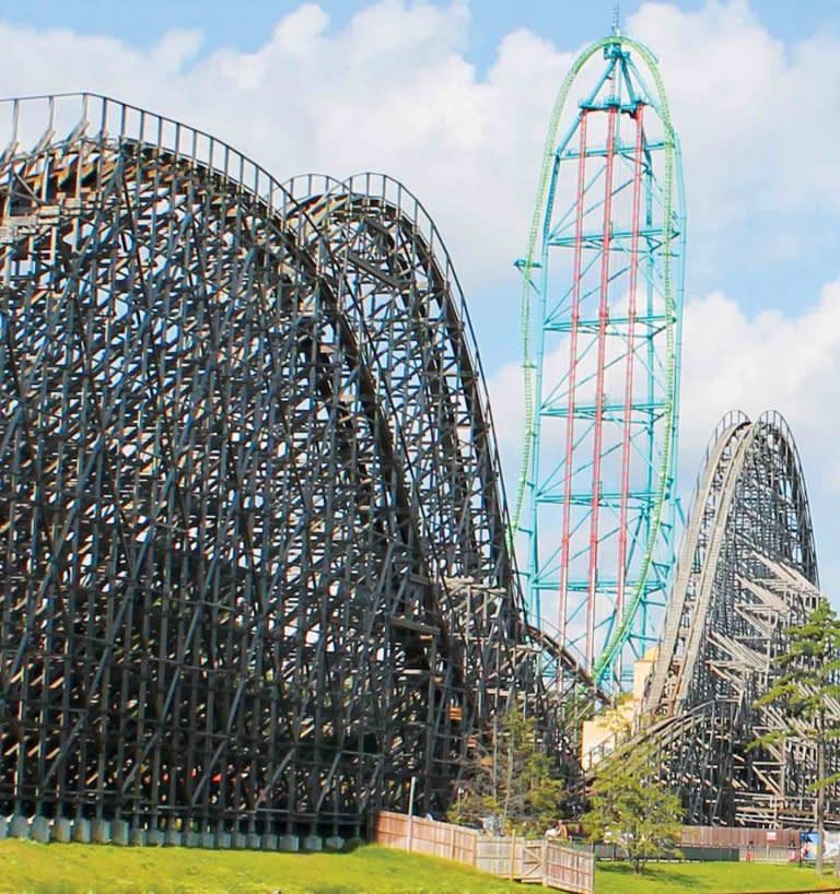 Kingda Ka rollercoaster at Six Flags Amusement Park