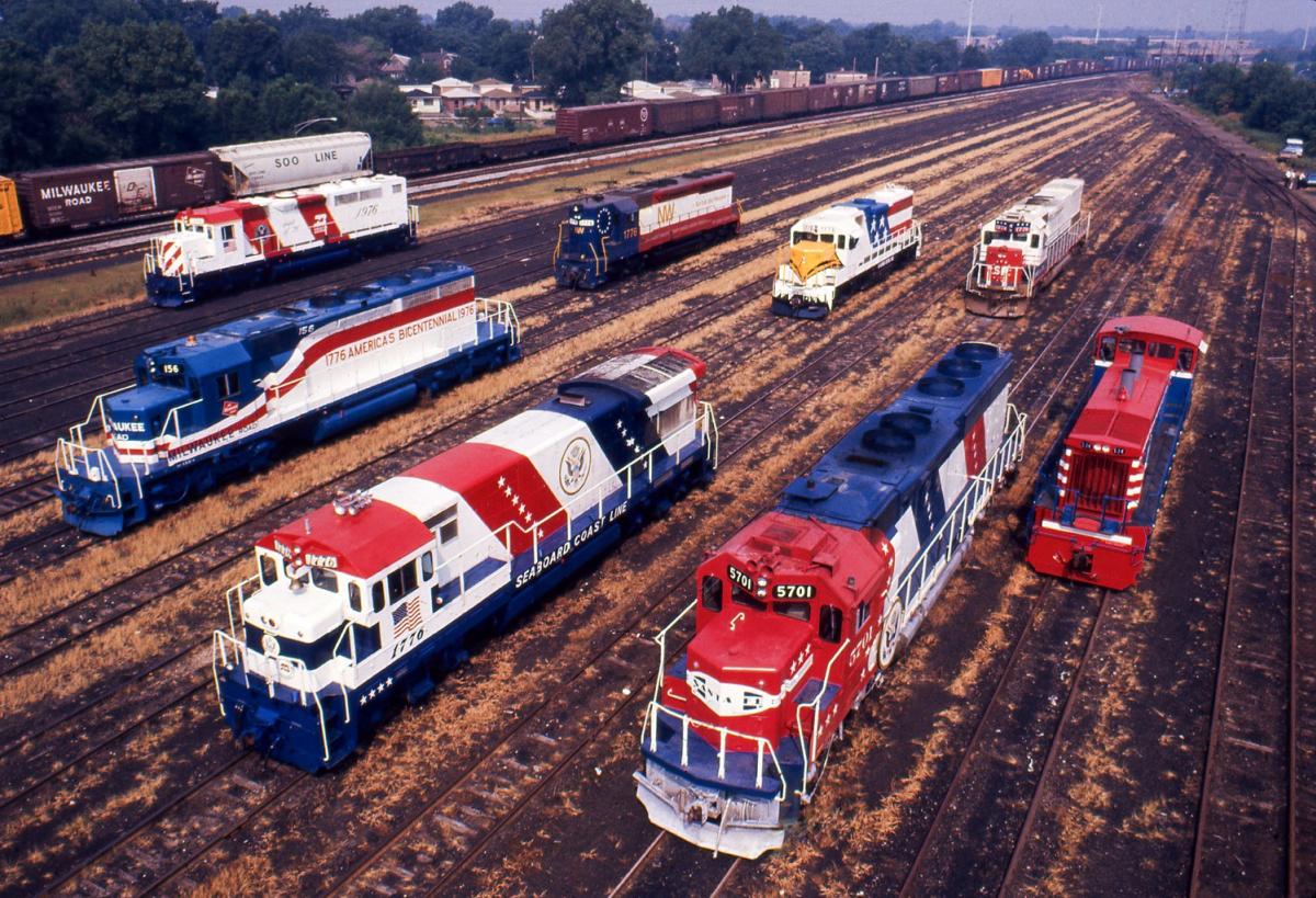 Trains painted for America 250 N.C. Transportation Museum event