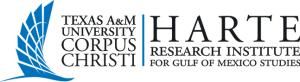 Black text reads "Harte Research Institute for Gulf of Mexico Studies" to the right of the TAMUCC logo