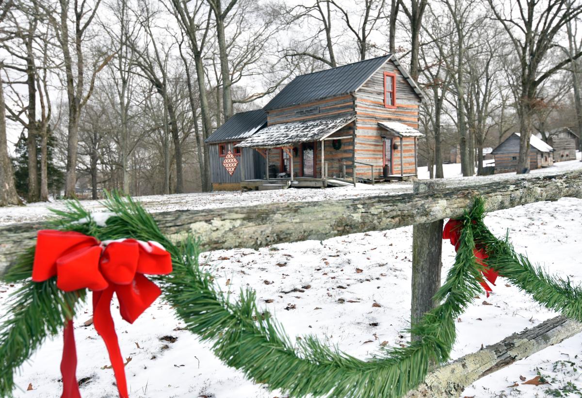 snow covering Historic Collinsville