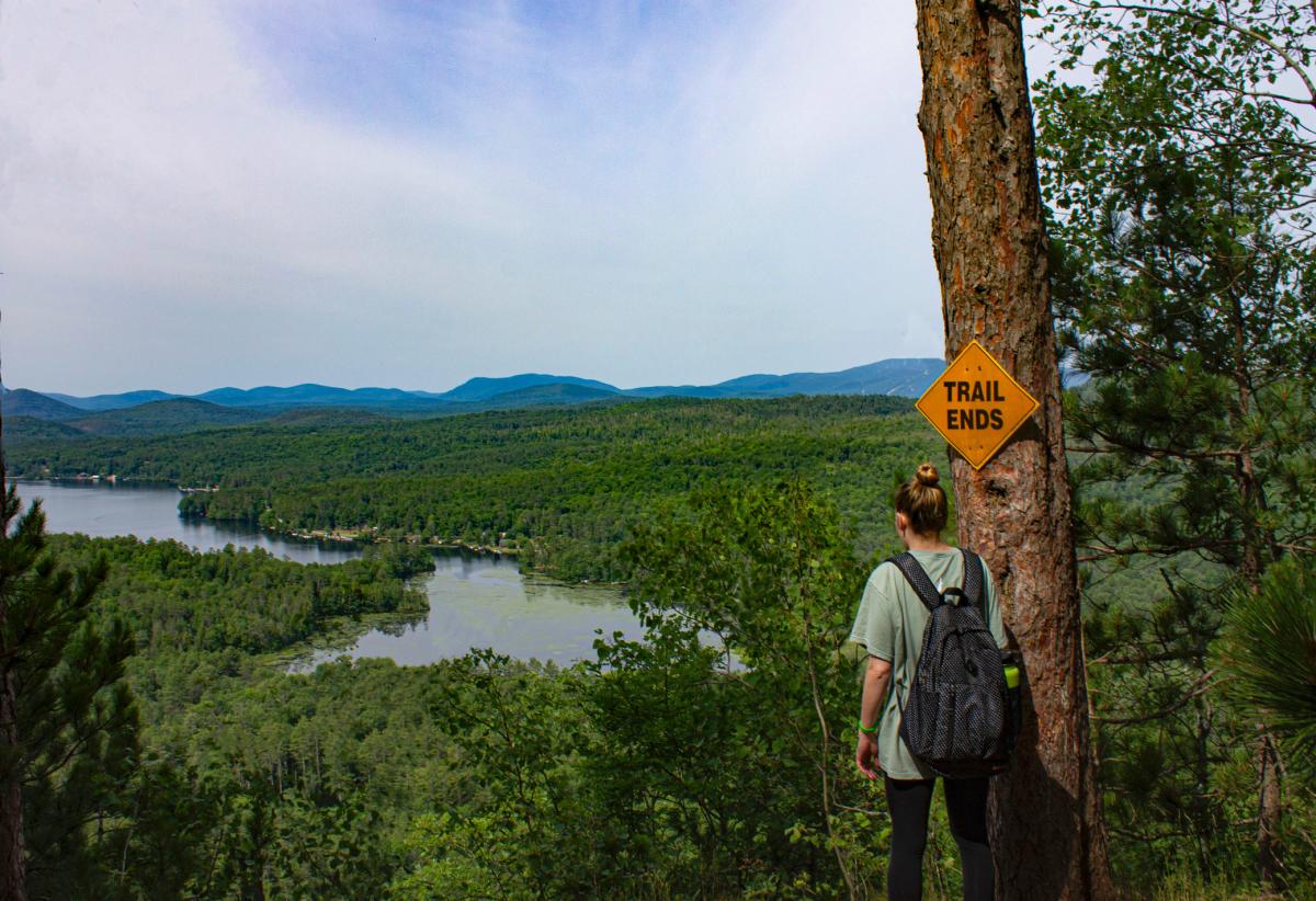 Hiker on Kipp Mountain