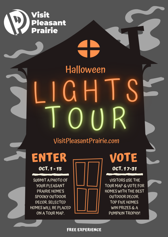 Halloween Lights Tour information on how to enter and vote for winning homes