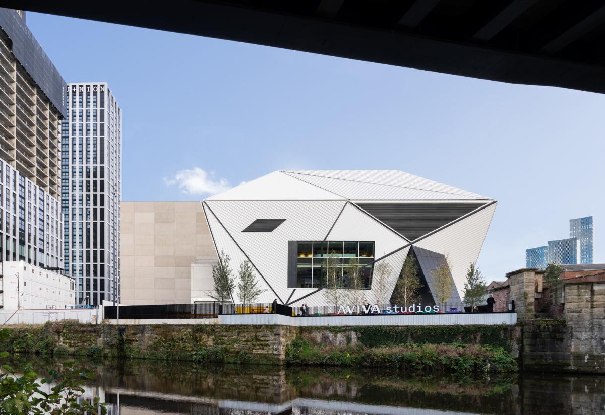 Exterior of Aviva Studios