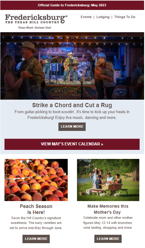 May 2023 Visitor Newsletter front page