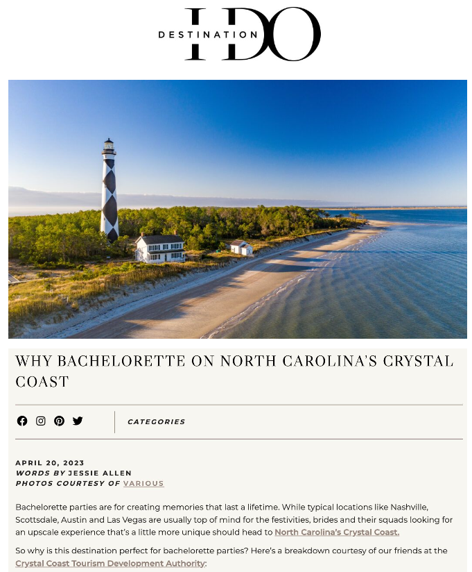 Destination I Do Why Bachelorette on North Carolina's Crystal Coast