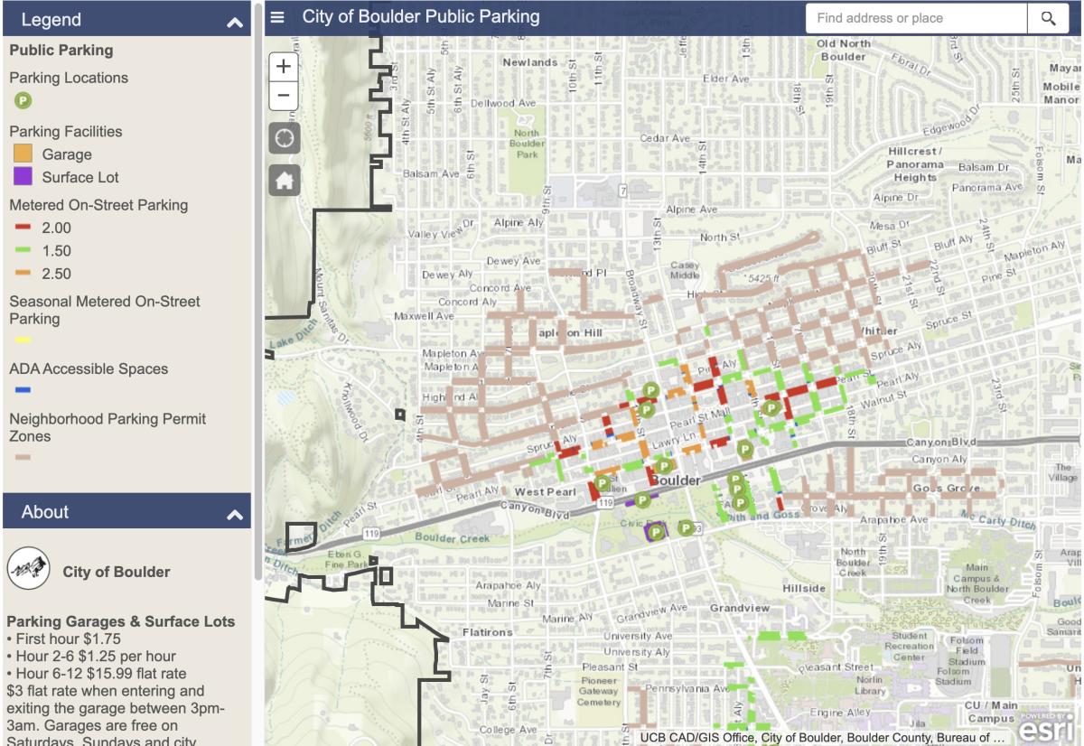 Parking map
