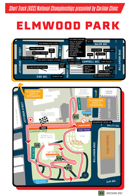Elmwood Park - USA Cycling Spectator Map
