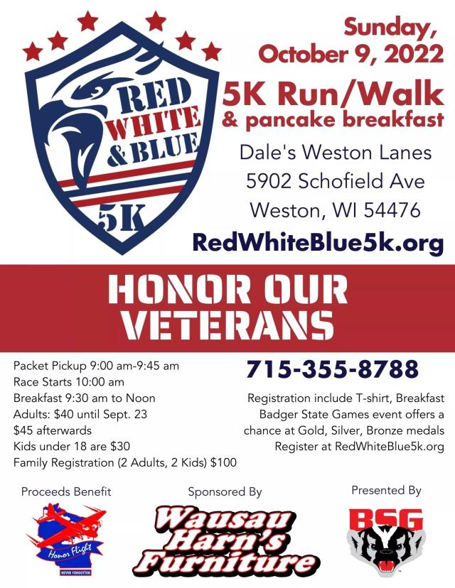 Red white blue 5k flyer