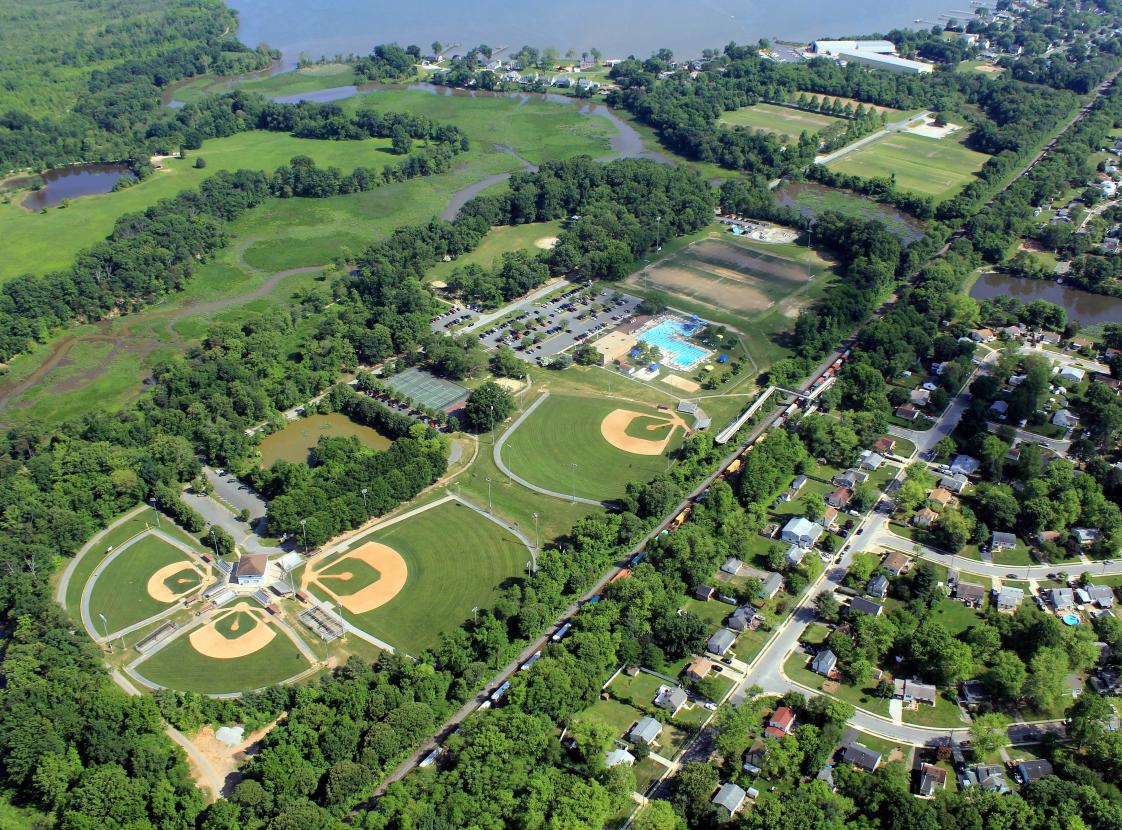 Aerial View Veterans Park
