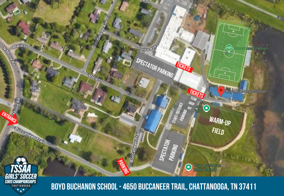 Boyd Buchanan TSSAA soccer map