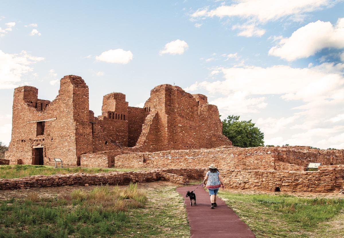 Dixie Bolye at Quarai, in Salinas Pueblo Missions National Monument