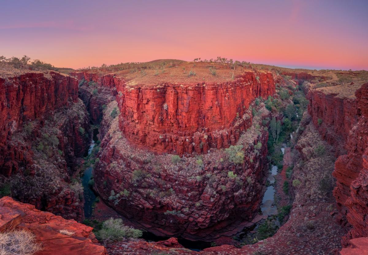 Knox Lookout Karijini National Park. Image CJ Maddock Australia's North West
