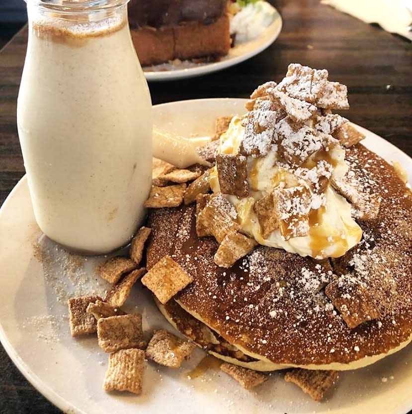 Eggstasy in Chandler, AZ - Boozy Cinnamon Toast Pancakes