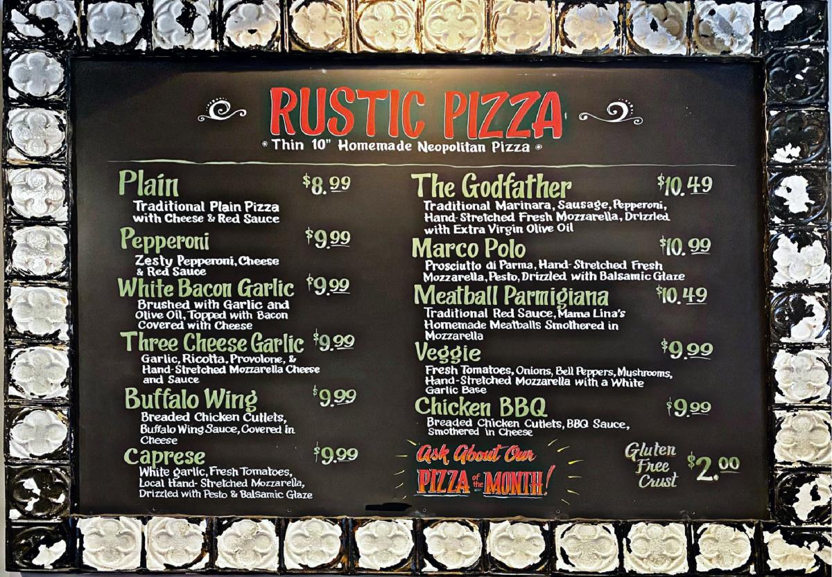 Cugini menu