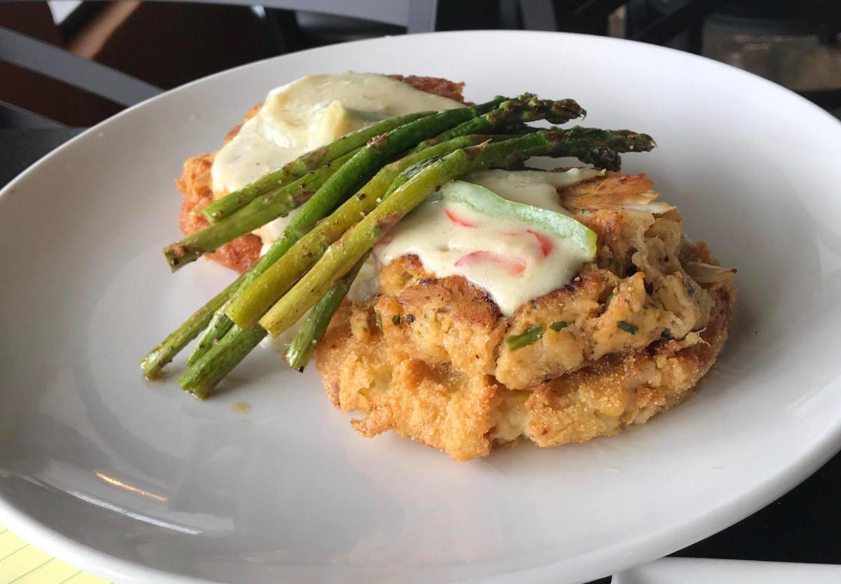 Crab Cake Bennie at Brick & Spoon Restaurant