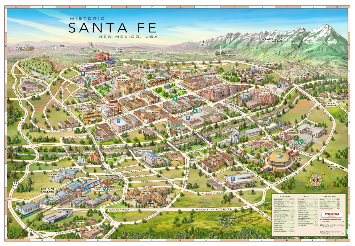 Historic Downtown Santa Fe Map