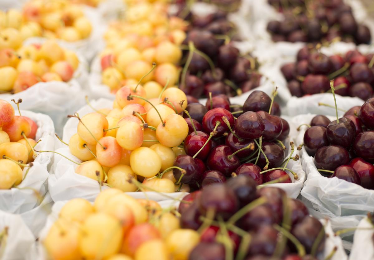 Split Cherries at the Kelowna Farmers' & Crafters' Market