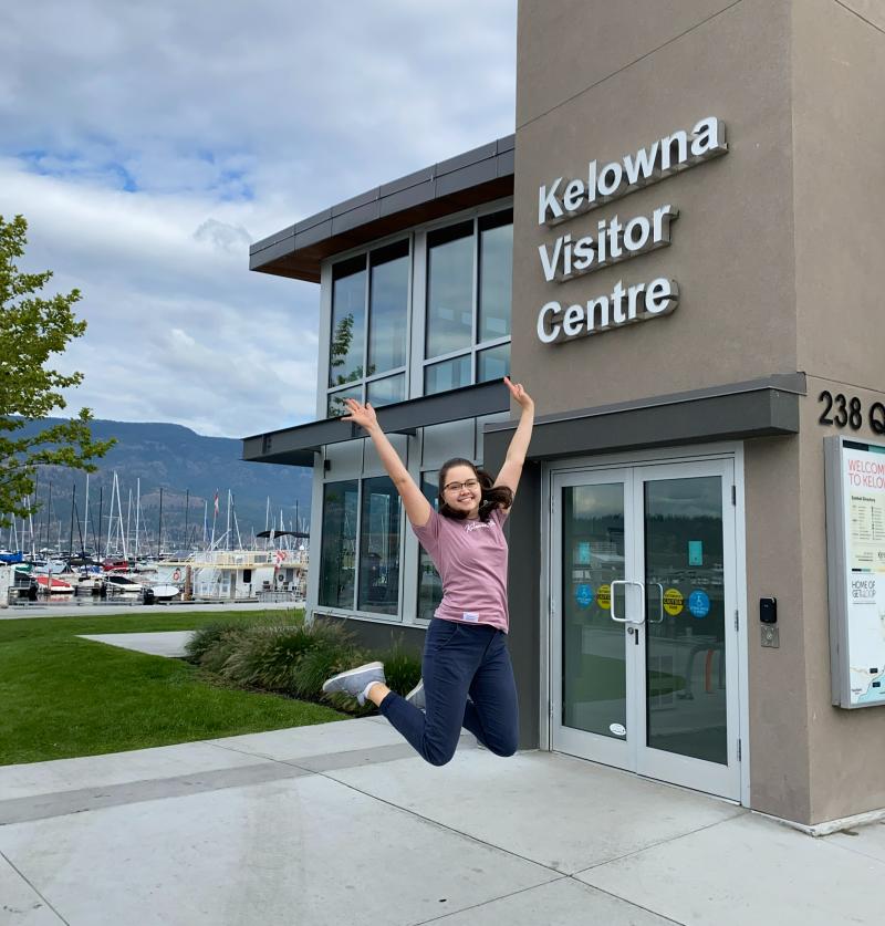 Hannah Day at the Kelowna Visitor Centre