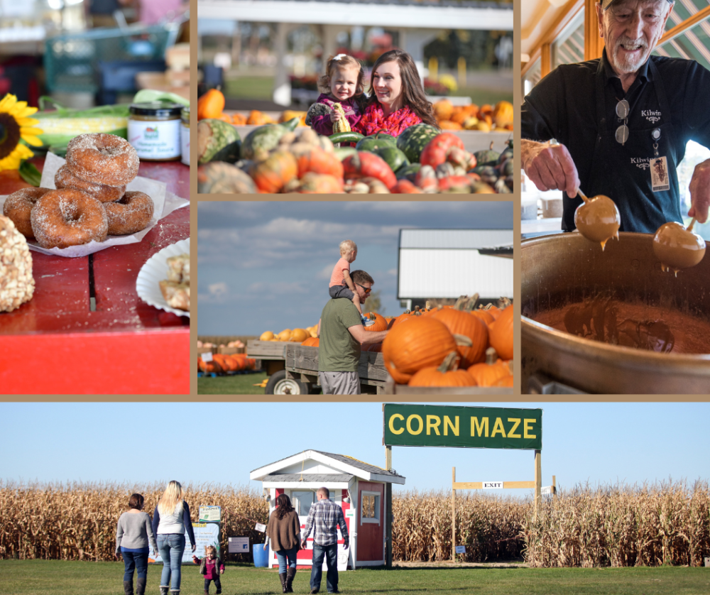 Collage of photos of fall celebrations and activities.
