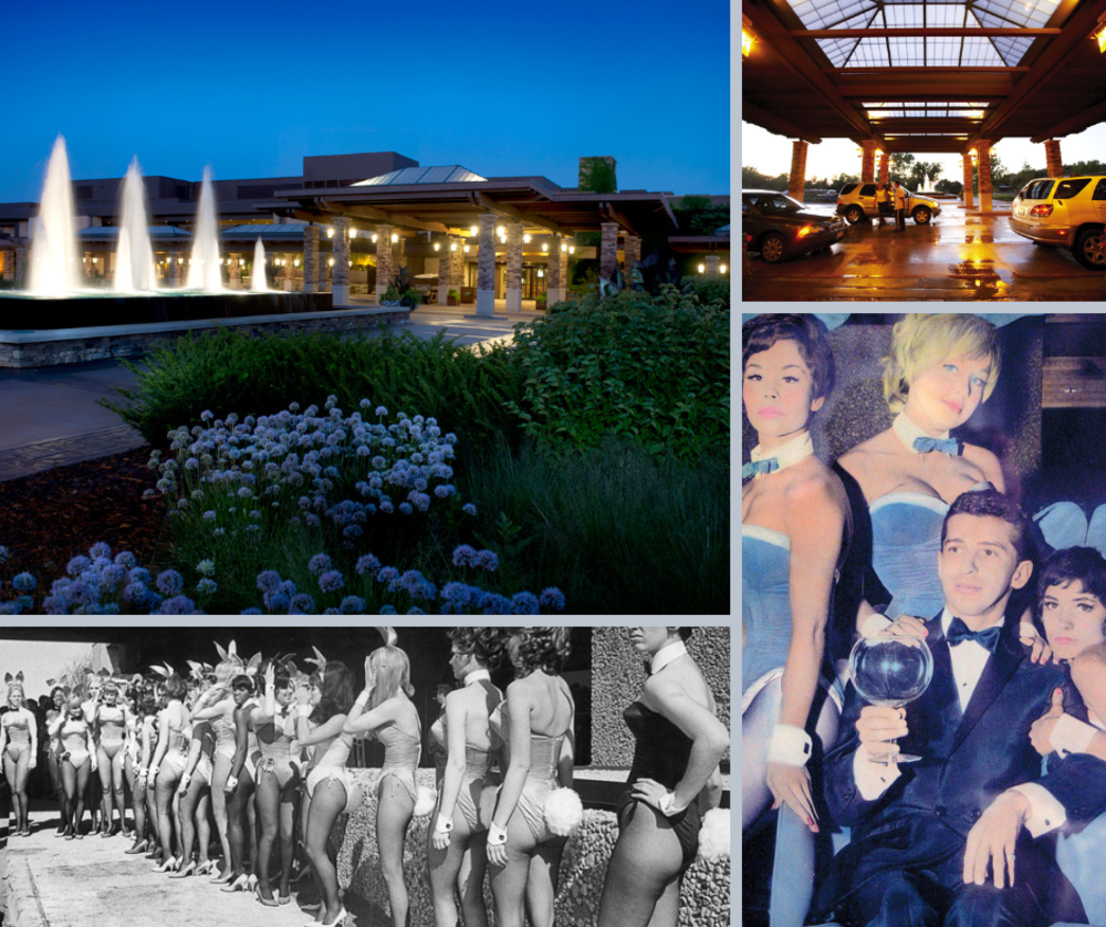 Photo collage of the historic Playboy Club now the Grand Geneva Resort