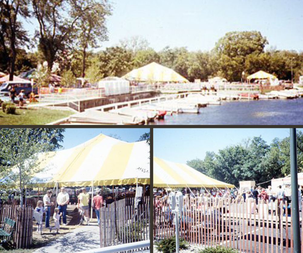 Collage of historical photos of Venetian Fest