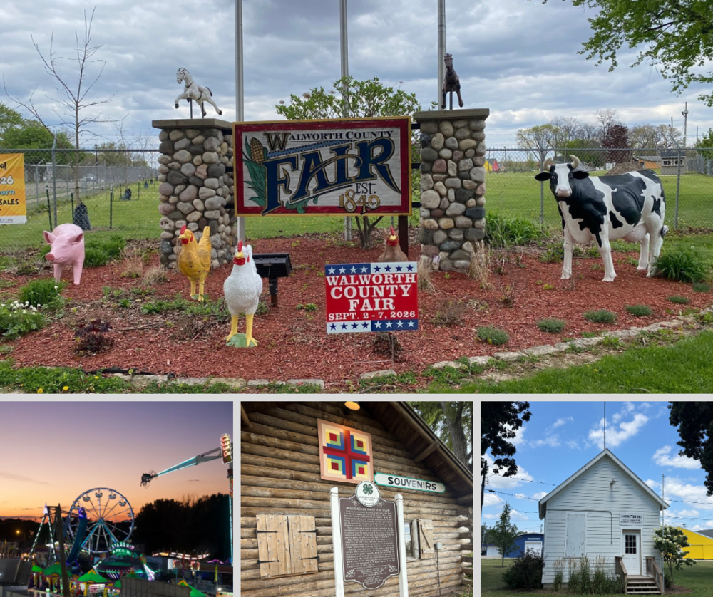 Collage of images from the Walworth County Fairgrounds.