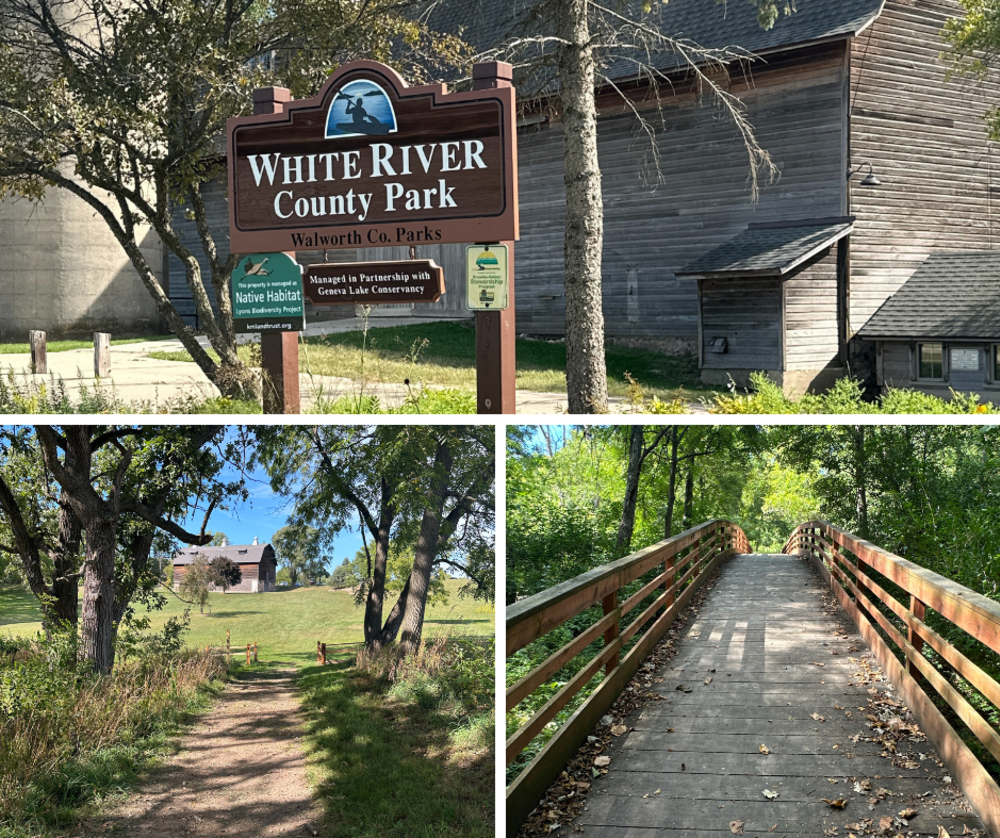 Collage of pictures of the White River County Park