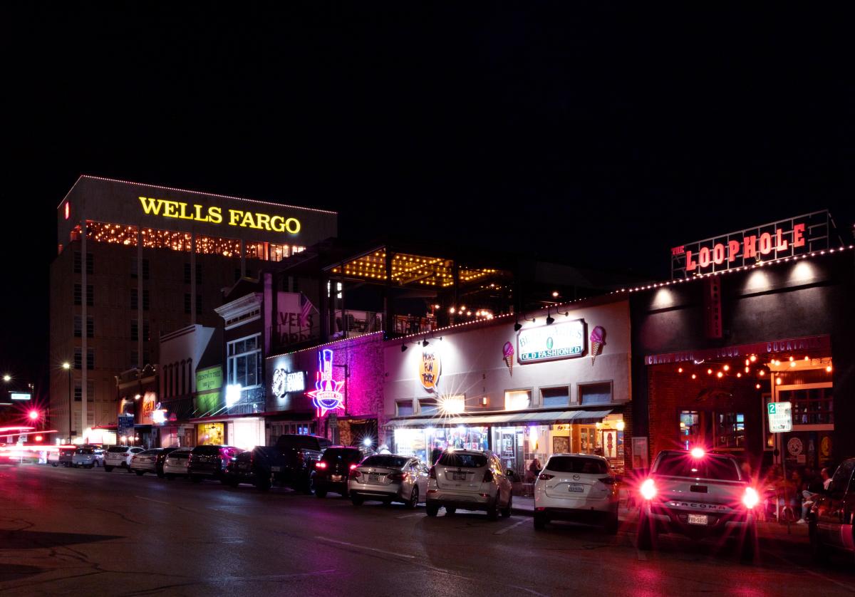Denton Downtown Nighttime