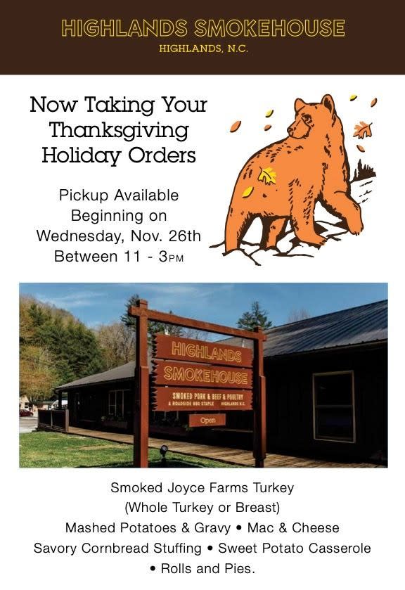 Highlands Smokehouse Thanksgiving