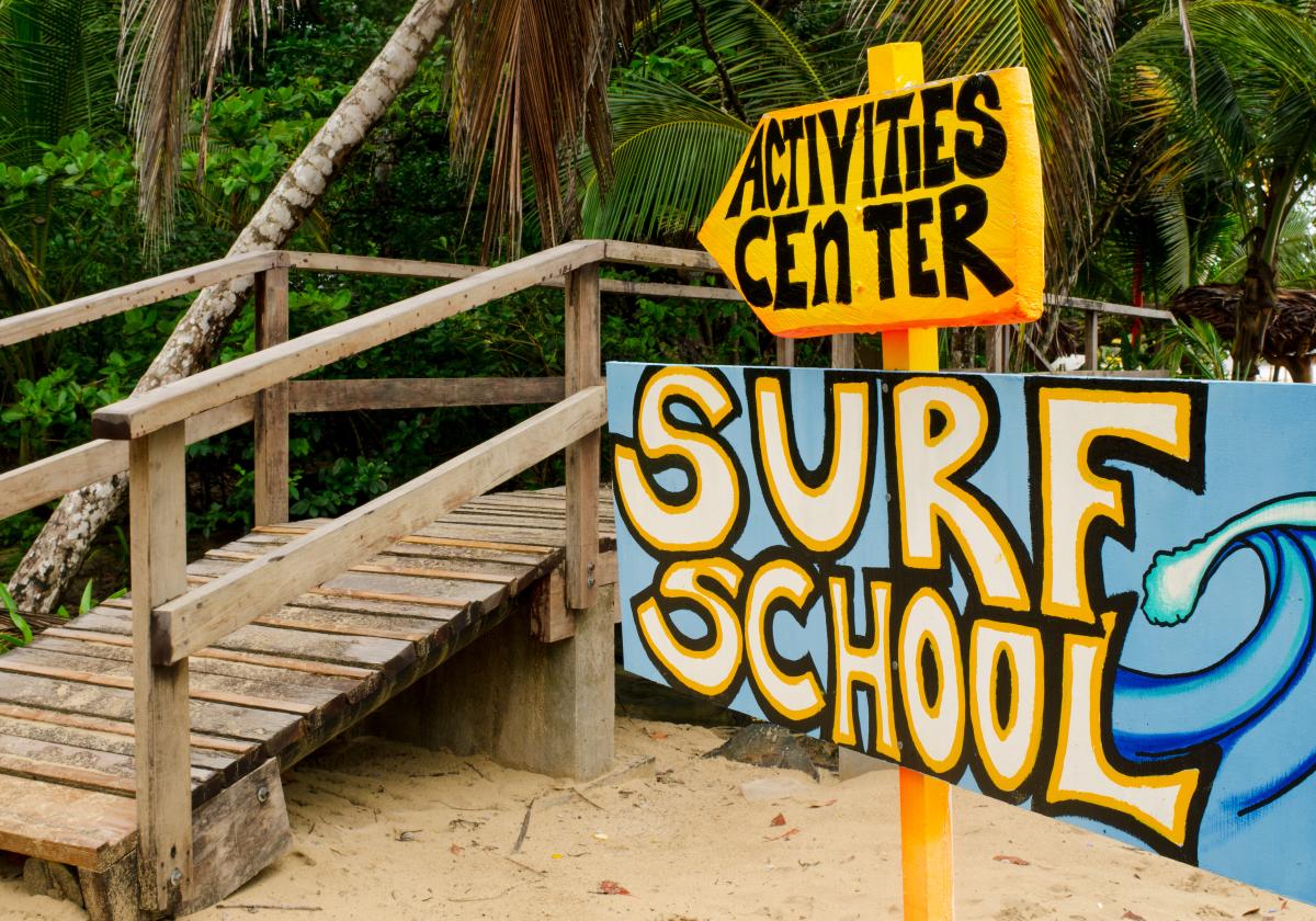 Surf School sign