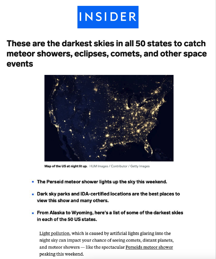 Insider Darkest Skies in all 50 States Cover
