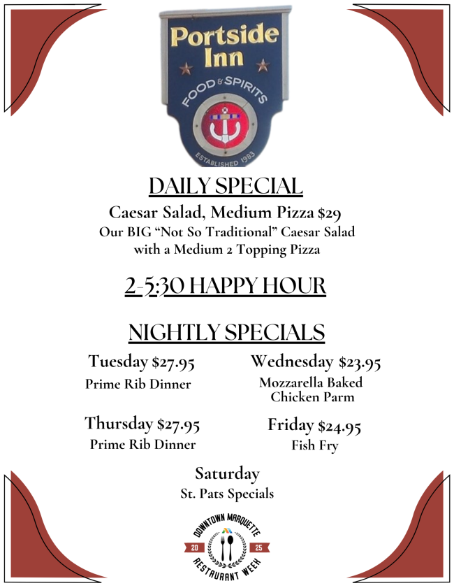 Portside Restaurant Week Menu