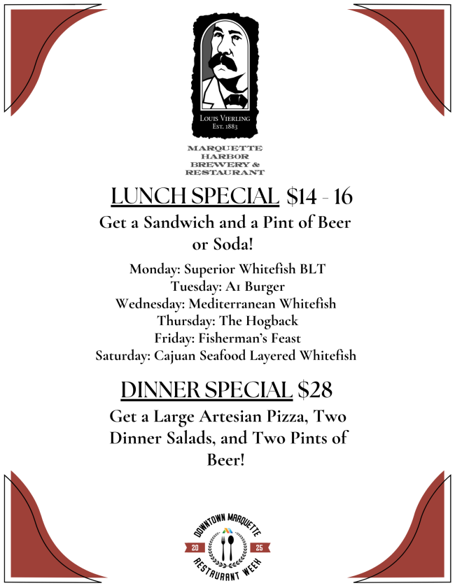 Vierling Restaurant Week Menu