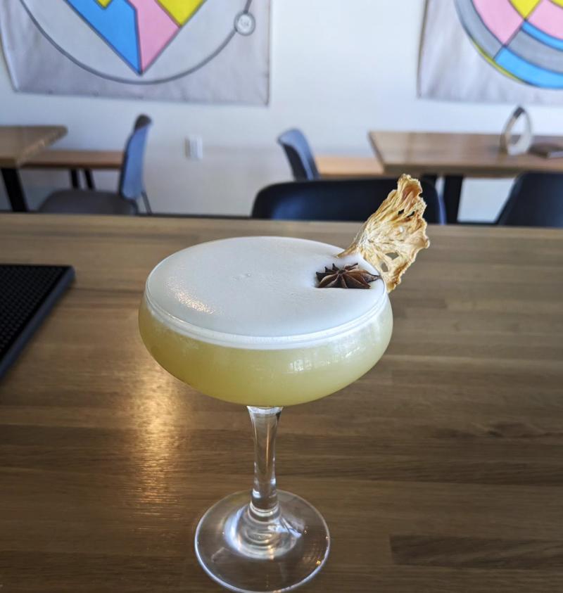 A fall sunshine mocktail from Lost Cultures Tea Bar