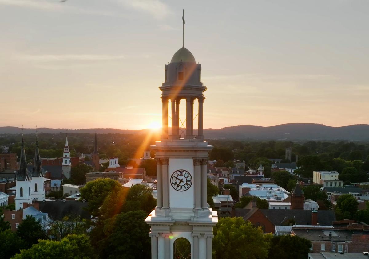 Sunset over St. John's in Downtown Frederick