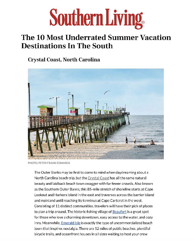Southern Living 10 Most Underrated Summer Vacation Destinations Cover