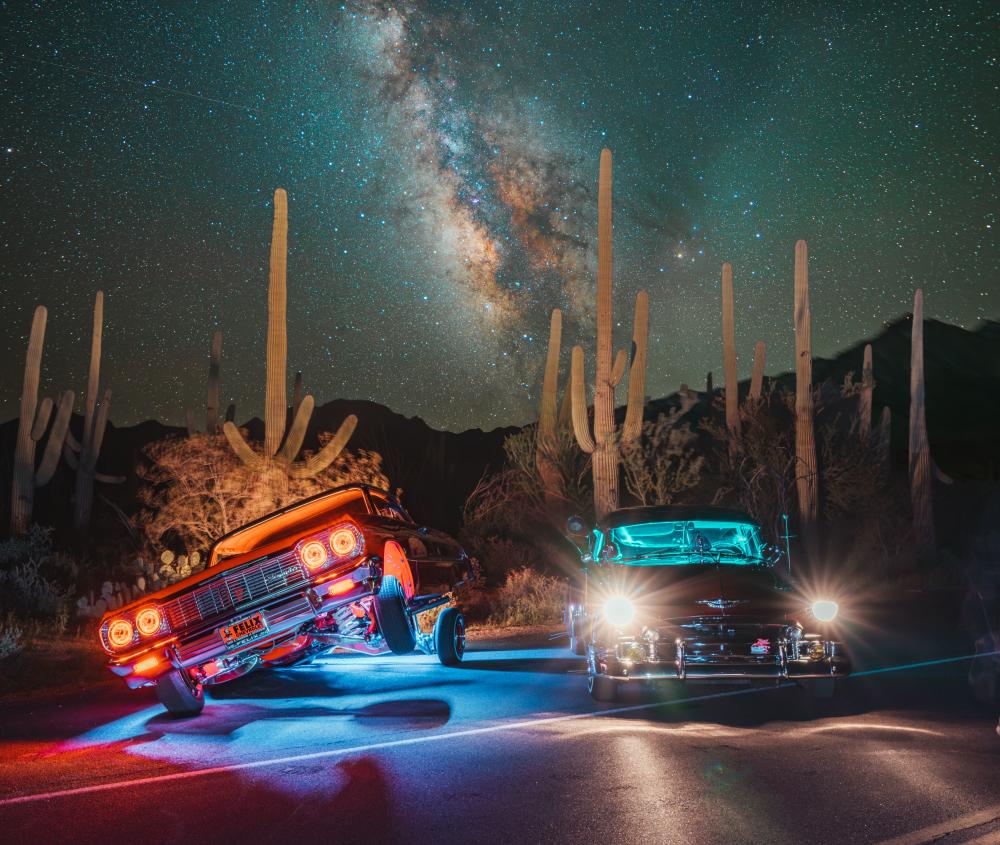 Lowriders in Saguaro National Park