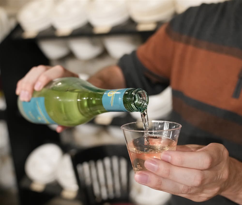 Pouring wine